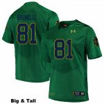 Notre Dame Fighting Irish Men's Jay Brunelle #81 Green Under Armour Authentic Stitched Big & Tall College NCAA Football Jersey SUM7499ZQ